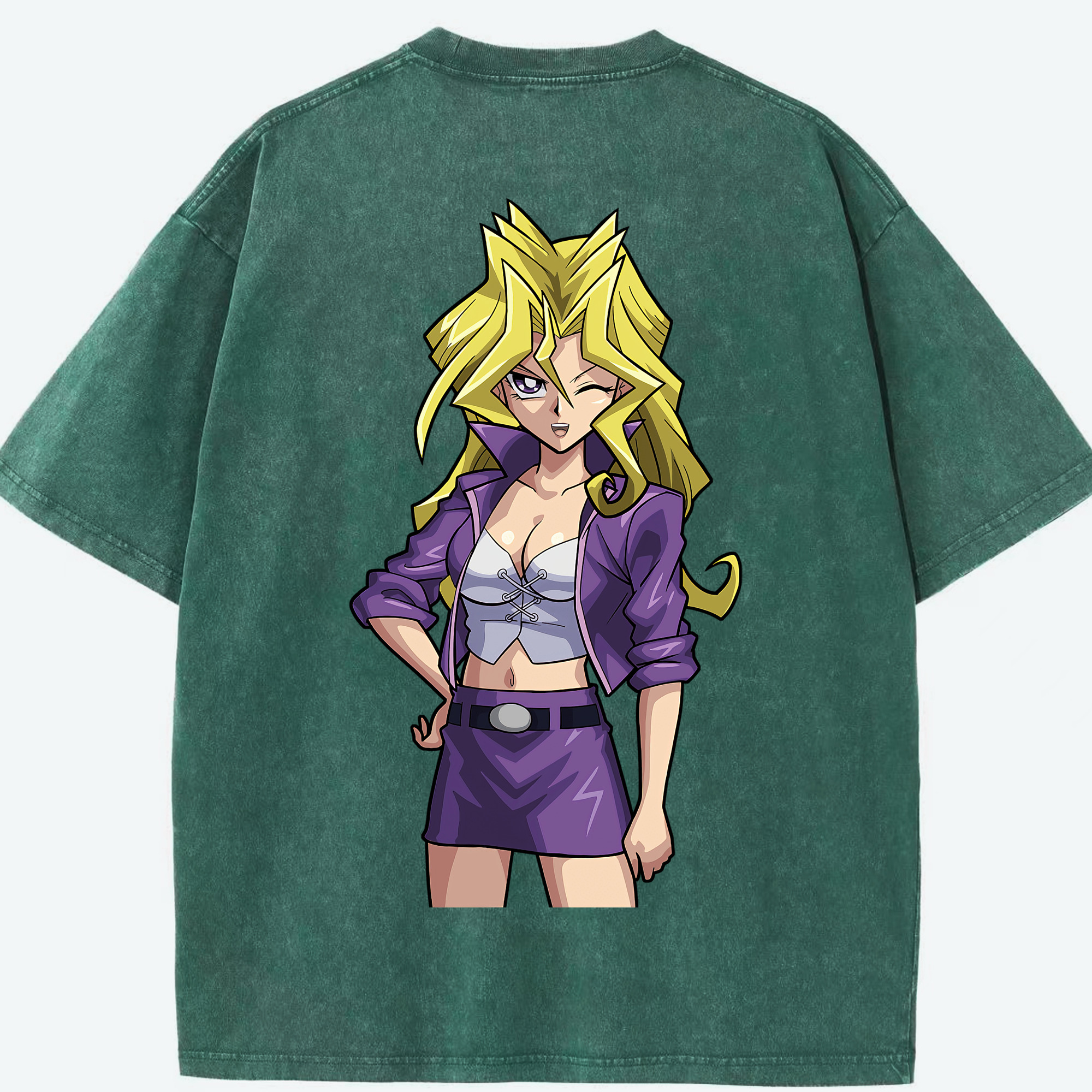 （画像用） 遊☆戯☆王 Yu-Gi-Oh! 綿100% ヴィンテージ風 半袖Tシャツ（背面プリント）